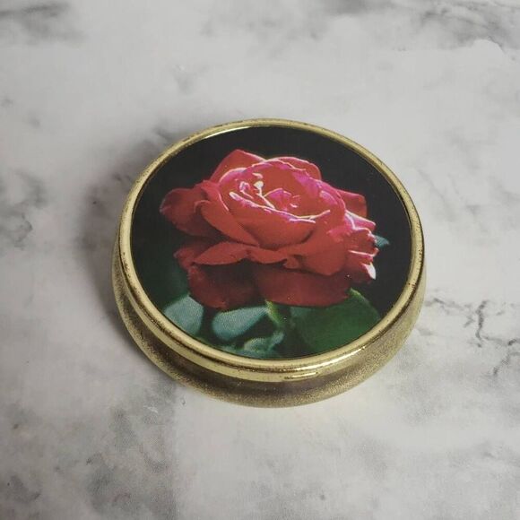 Vintage Rose Pill Box - Picture 1 of 6